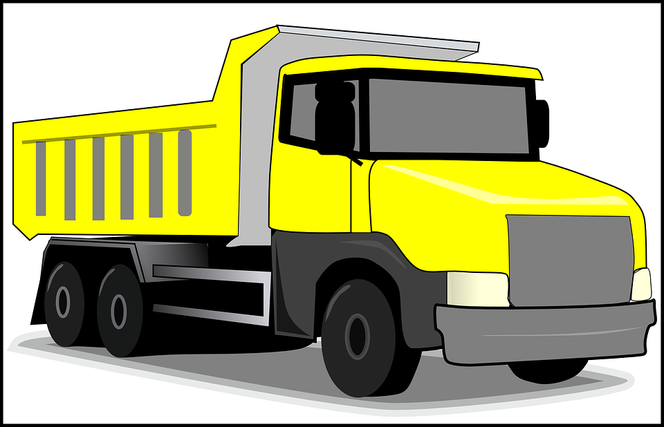 žlutý náklaďák
